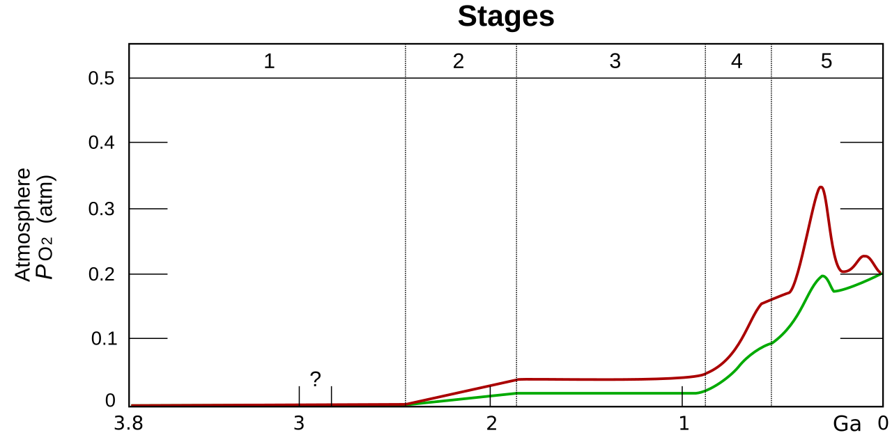Oxygenation of the atmosphere over geological time