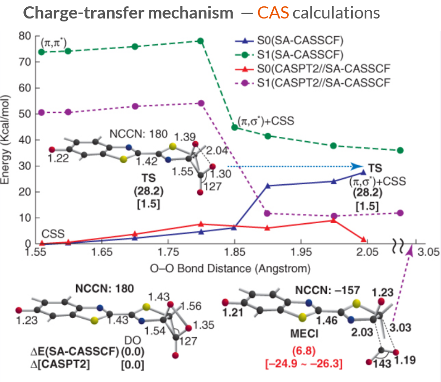 Luciferin CAS calculations