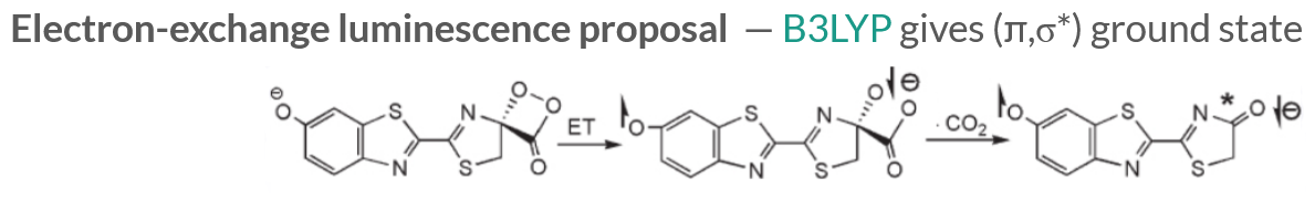 Luciferin electron transfer